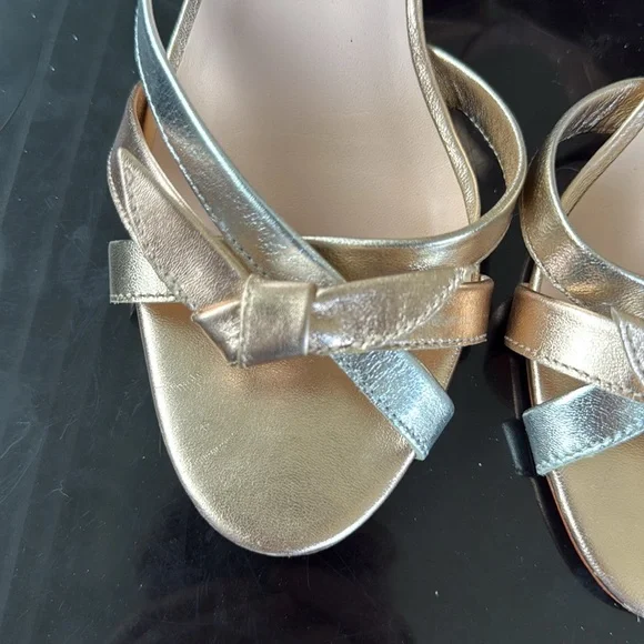 Loeffler Randall Anny Sandal Heel Multi Rose Gold Silver Bow Knot 7 - Picture 3 of 7